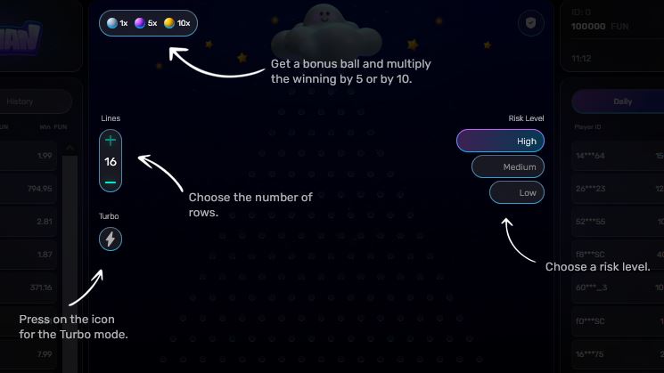 Tutor how to play plinkoman